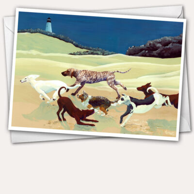 dog pack, dog running, afghan hound, brindle hound, dog playing, dogs on beach, dog paintings