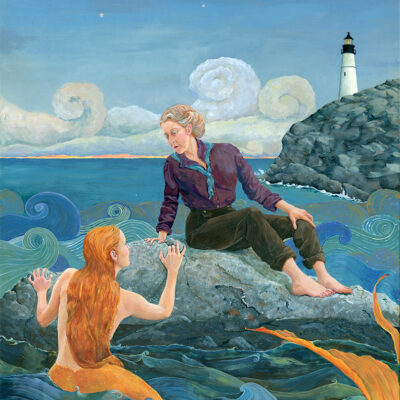 Maine Mermaid painting. Listen to your inner mermaid