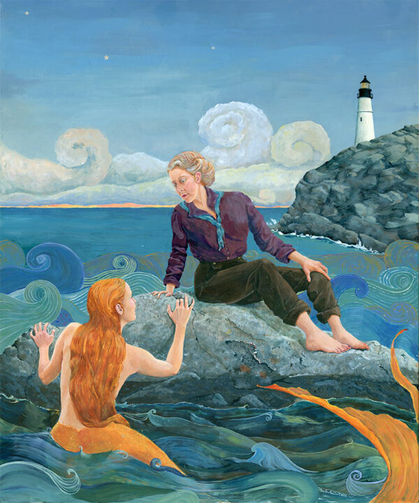 Maine Mermaid painting. Listen to your inner mermaid