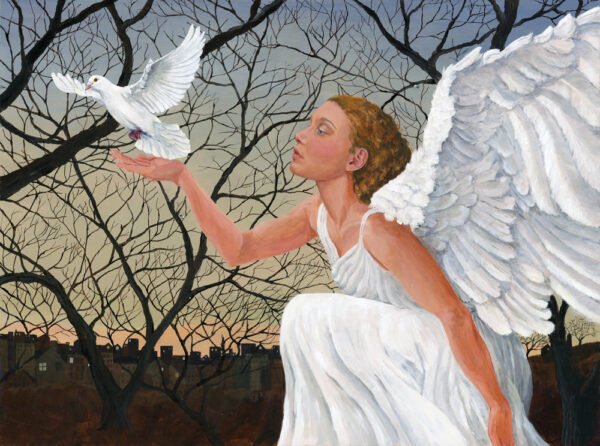Angel with Peace Dove Fine Art Print