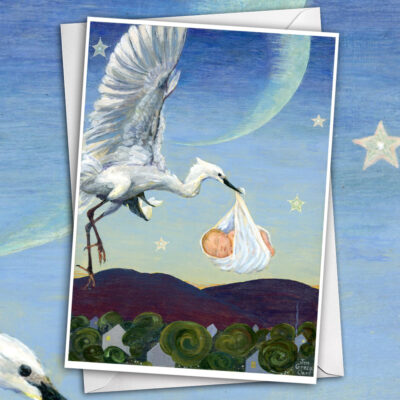 Greeting card for birth announcement, new mothers, mother's day